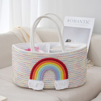 Sacs à langer pour maman de grande taille en coton tressé avec doublure amovible, couleurs et logo personnalisés, organisateurs de couches pour bébé, panier de rangement