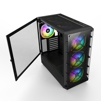 Boîtier PC Gaming Full Tower EATX avec carte mère et panneau latéral à ouverture latérale, design vue sur mer, pour configuration PC Gaming complète