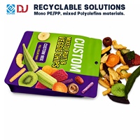 Bolsa para Snacks al por Mayor con Fuelle de Fondo Plano para Envasado y Llenado de Frutas y Verduras Deshidratadas a Granel