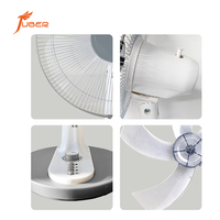 Ventilateurs oscillants de table silencieux à 3 vitesses de 16 pouces pour la salle d'étude, la lecture, inclinaison réglable, débit d'air élevé, ventilateur oscillant de bureau à 5 pales