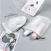 Sac à cordon transparent givré en plastique Pochette à cordon transparente pour enfants avec logo imprimé personnalisé