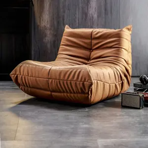 Grosir sofa kursi-R112 Desain Modern Kursi Berlengan Ruang Tamu Kursi Teater Kain Tanpa Sandaran Bantal Kursi Sofa Tunggal