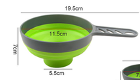 Passoire pliante 3-en-1 en silicone et PP, à large ouverture, pour égoutter l'huile, antidérapante, légère, alimentaire, résistante aux hautes températures
