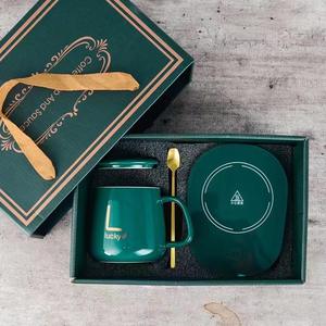 Ensemble de tasses en porcelaine écologiques avec logo personnalisé DD2175 pour cadeaux de Saint-Valentin et de mariage - Chauffe-tasse 55 degrés, boîte à thé/café - Product Image 5