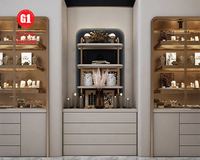 Vitrine à bijoux en bois de haute qualité, design personnalisé pour magasin de bijoux, décoration de centre commercial, vitrine à bijoux en verre