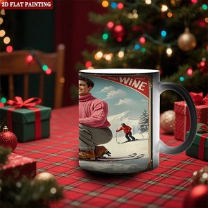 Frosted Black 11oz <b>Ceramic</b> <b>Mug</b> Heat Activated Color Changing Blank Cup Business Meeting Gift - Product Image 2