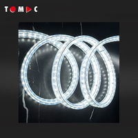 Bande lumineuse LED étanche TOMAC pour chantier de construction, utilisation en extérieur, 220-240V, double face, chaque face 180 LED, 25M, bobine 6000K IP65 IK10