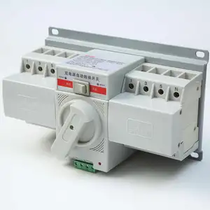 50a interruptor de transferencia automática CB clase 4 polos ATS monofásico 220V hogar 2P trifásico 400V 4 P distribución industrial