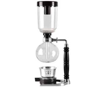 Espresso portable en acier inoxydable à haute teneur en borosilicate 2-5 tasses cafetière siphon de chauffage en verre sous vide goutte à goutte - Product Image 1