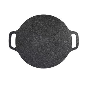 Plaque de cuisson coréenne antiadhésive en pierre Maifan, ronde, portable, pour camping, compatible gaz et induction - Product Image 5