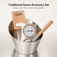 Set Ember Sauna Aluminium Harvia dengan Jendela Transom dan Desain Tradisional, Garansi 1 Tahun untuk Penggunaan Hotel & Rumah