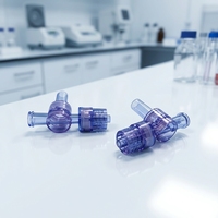 Valve de sécurité jetable à contre-pression pour injection médicale haute pression, mâle-femelle, avec corps en PC+ABS+SILICONE, moulée par injection