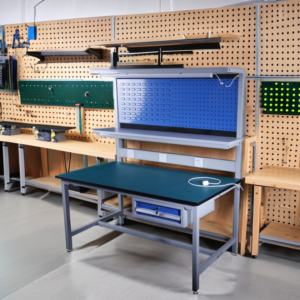 Computer Shop Workbench 2025Hight Quality Adjustable Anti-static Computer Repair Workbench with ...