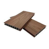 Plancher composite extérieur coextrudé creux avec capuchon, ignifuge et imperméable CE, 145*21mm