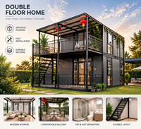 Villa moderne à deux étages pour l'extérieur avec zones de repos et de cuisson indépendantes, maison conteneur extensible