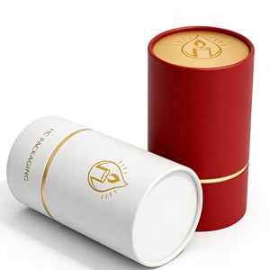 Premium <b>Round</b> Paper Tube <b>Box</b> Custom Rigid Cylinder Packaging for Candle Jar Perfume Bottle Custom Logo Factory - Product Image 2