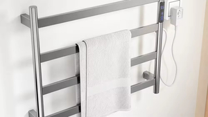 Toallero Eléctrico Calefactado de Acero Inoxidable para Baño, Calentador de Toallas Eléctrico Montado en Pared, Enchufable - Product Image 5