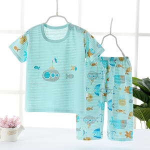 Ensembles <span class=keywords><strong>de</strong></span> vêtements <span class=keywords><strong>de</strong></span> loisirs en coton pour enfants d'été, costumes fins pour bébés garçons et filles, ensembles pour enfants - Product Image 5