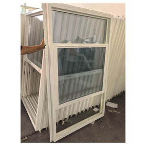 Americano a buon mercato UPVC vinile risparmio energetico finestra singola appeso a doppia anta finestre per la casa - Product Image 6