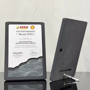 Trofeo Personalizado <span class=keywords><strong>de</strong></span> Mármol y Metal con Diseño <span class=keywords><strong>de</strong></span> <span class=keywords><strong>Pico</strong></span> <span class=keywords><strong>de</strong></span> Montaña y Ola <span class=keywords><strong>de</strong></span> Mar, Placa Grabada, Premio, Artesanía <span class=keywords><strong>de</strong></span> Cristal, Producto <span class=keywords><strong>de</strong></span> Recuerdo - Product Image 5