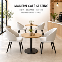 Fauteuil de salle à manger classique avec dossier en forme de baignoire, assise rembourrée en mousse moulée, pieds en bois de frêne massif, pour restaurant, hôtel, salle de banquet