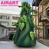 Accessoires de décoration d'activités sur mesure, modèle d'arbre de tige de haricot gonflable, ballon pour la publicité