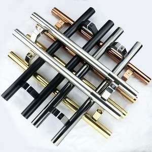 Vente en gros poignée de porte en verre en forme de H en acier inoxydable pour salle de douche, poignée de porte en verre de style design italien poignée ronde - Product Image 3