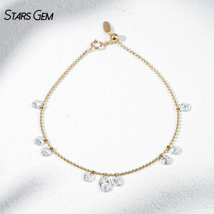 สร้อยข้อมือปรับได้สไตล์วินเทจสุดหรูจาก Starsgem ประดับเพชรทรงลูกแพร์ 2.9 กะรัต DEF VS เพชรเลี้ยงในห้องปฏิบัติการ ทองคำขาว 18K เจาะด้วยเลเซอร์ เหมาะสำหรับงานแต่งงาน - Product Image 2