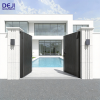 Porte d'entrée extérieure moderne de sécurité, portail principal en aluminium, portail automatique à battants pour maison, villa