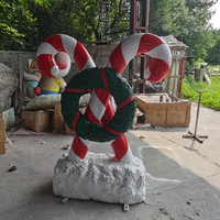 Décoration de Noël en Fibre de Verre Taille Réelle, Motif Grappe de Canne à Sucre, Étanche, Résistante aux UV, Durable – Vente Chaude Directe Usine