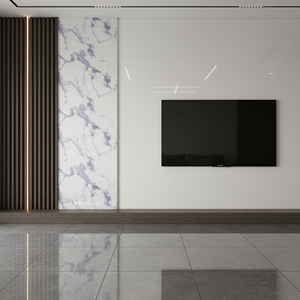 Lámina <span class=keywords><strong>de</strong></span> PVC con Efecto Mármol UV - Lámina Moderna <span class=keywords><strong>de</strong></span> Alta Calidad, Impermeable y Resistente al Fuego para Baños y Apartamentos, Fábrica <span class=keywords><strong>de</strong></span> Shandong - Product Image 1