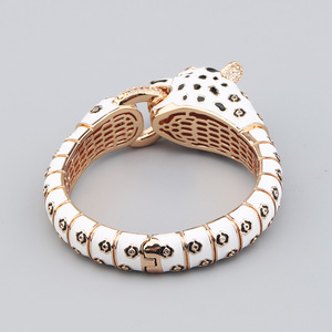 Wholesale Custom Gold Panther Fashion <b>Bracelet</b> for Women Luxury Jewelry with Ruby Eyes Bangle Bulk Order - Product Image 6