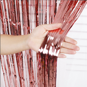 Multiple Size Many Colors Metallic Tinsel <strong>Foil</strong> Fringe Door <strong>Curtains</strong> for Wedding Party Decoration Photo Backdrop - Product Image 3