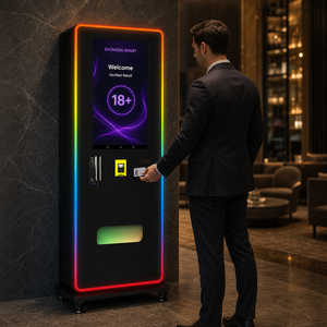 Distributeur automatique mural Zhongda de 32 pouces avec roulettes, acceptant les paiements en espèces et par carte de crédit, compatible SDK, conforme ADA - Product Image 1