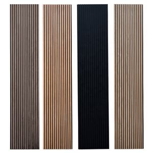 Paneles Acústicos de Pared 3D de Fieltro Negro SANYUAN, Disponibles en Stock, Paneles de Pared de Listones de Madera Akupanel, Perfil Ranurado 3D - Product Image 4