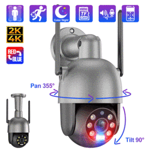Ikevision icsee 4k 8MP ngoài trời cctv <span class=keywords><strong>camera</strong></span> wifi không dây PTZ <span class=keywords><strong>camera</strong></span> chuyển động báo động thẻ TF ghi 2inch đen an ninh <span class=keywords><strong>IP</strong></span> <span class=keywords><strong>Camera</strong></span> - Product Image 2