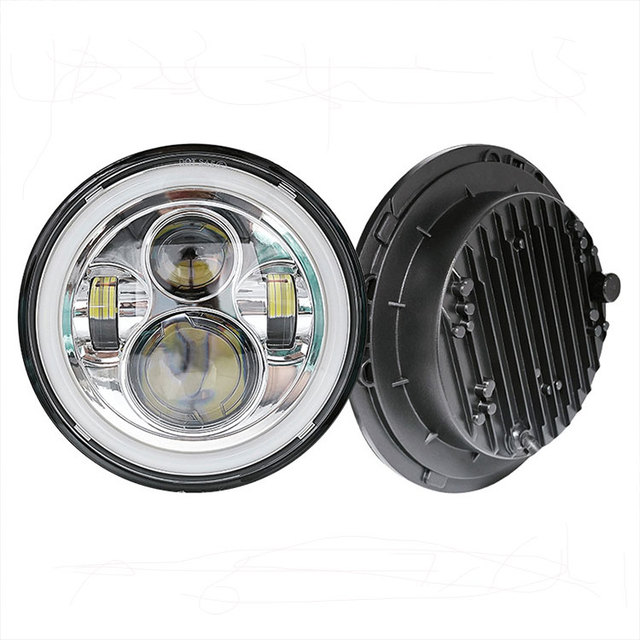 Hot Sales 5.75 Inch 40W High Bright Car Led Headlights Low/high Beam Signal Lamp Angle Eye Round  Headlight for Jeep Accessories