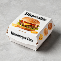 Boîte à hamburger de luxe fantaisie fabriquée en Chine, écologique, biodégradable, réutilisable, micro-ondable, personnalisée, petite boîte à emporter pour la famille