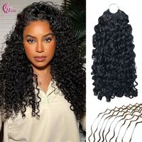 FH Pixie Curly Feathering Crochet Human Hair 100g 14-24" Miracles Knot Crochet Brazilian Remy Hair (veuillez opter pour l'expédition aérienne)