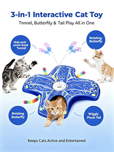 Jouet intelligent électrique en plastique pour chat, style sportif, pour jeu de <span class=keywords><strong>cache</strong></span>-<span class=keywords><strong>cache</strong></span> et chasse, idéal pour chaton, pour jeu solo - Product Image 3