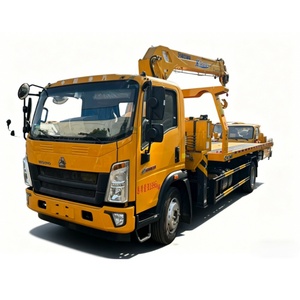 Camion de <span class=keywords><strong>remorquage</strong></span> à plateau plat, un remorqueur pour deux véhicules, camion de sauvetage routier, camion de récupération - Product Image 4