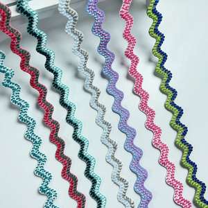 Cinta de Raso Colorida de 8 mm, Cinta de Encaje en Zig Zag, Ribete de Raso para Vestidos y Bolsos - Product Image 3