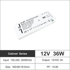 36W High PF 0.95 Constant Voltage Cabinet <b>LED</b> <b>Driver</b> AC100-240V/200-240V to DC <b>12V</b> 24V Transformer IP20 <b>LED</b> Power Supply Single - Product Image 4