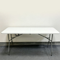 180cm Großhandel Outdoor Tragbarer Esstisch HDPE 6ft Weißer Kunststoff-Klapptisch für Veranstaltungen