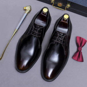 Chaussures en cuir formelles de style coréen avec semelle antidérapante pour un port décontracté et confortable, chaussures de mariage pour hommes - Product Image 4