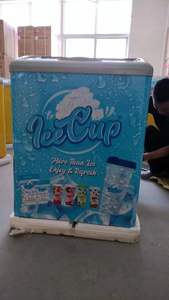 SD-158 cong kính <span class=keywords><strong>mini</strong></span> Kem hiển thị tủ đông cho siêu thị trượt cửa kính Kem tủ đông - Product Image 3