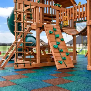 Outdoor Slide Mat Park Floor Safety Rubber Brick Playground Fitness Floor Kids Play Area Rubber Flooring Rubber Tiles