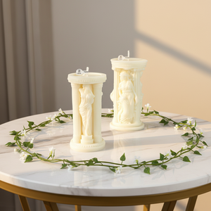 Vela Aromática con Estatua de la Diosa Atenea N-071, Vela Perfumada de Vainilla Hecha a Mano en <span class=keywords><strong>Francia</strong></span> con Cera de Soja, Adorno para el Hogar de Estilo Europeo - Product Image 1