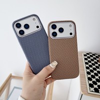 Étui de téléphone portable en tissu de coton de haute qualité pour iPhone 17 Air 16 15 14 13 Pro Max, coque antichoc avec texture tissée, protection arrière