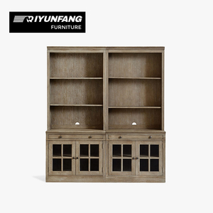 Retro <strong>French</strong> Simple Wall-mounted Large Wood Bookcase with 3 <strong>Shelves</strong> for Living Room and Bathroom Storage &amp; Display - Product Image 5